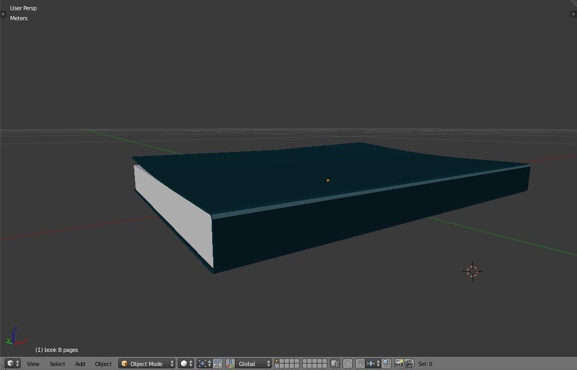 Slightly open Book Lowpoly Low-poly 3D model_7