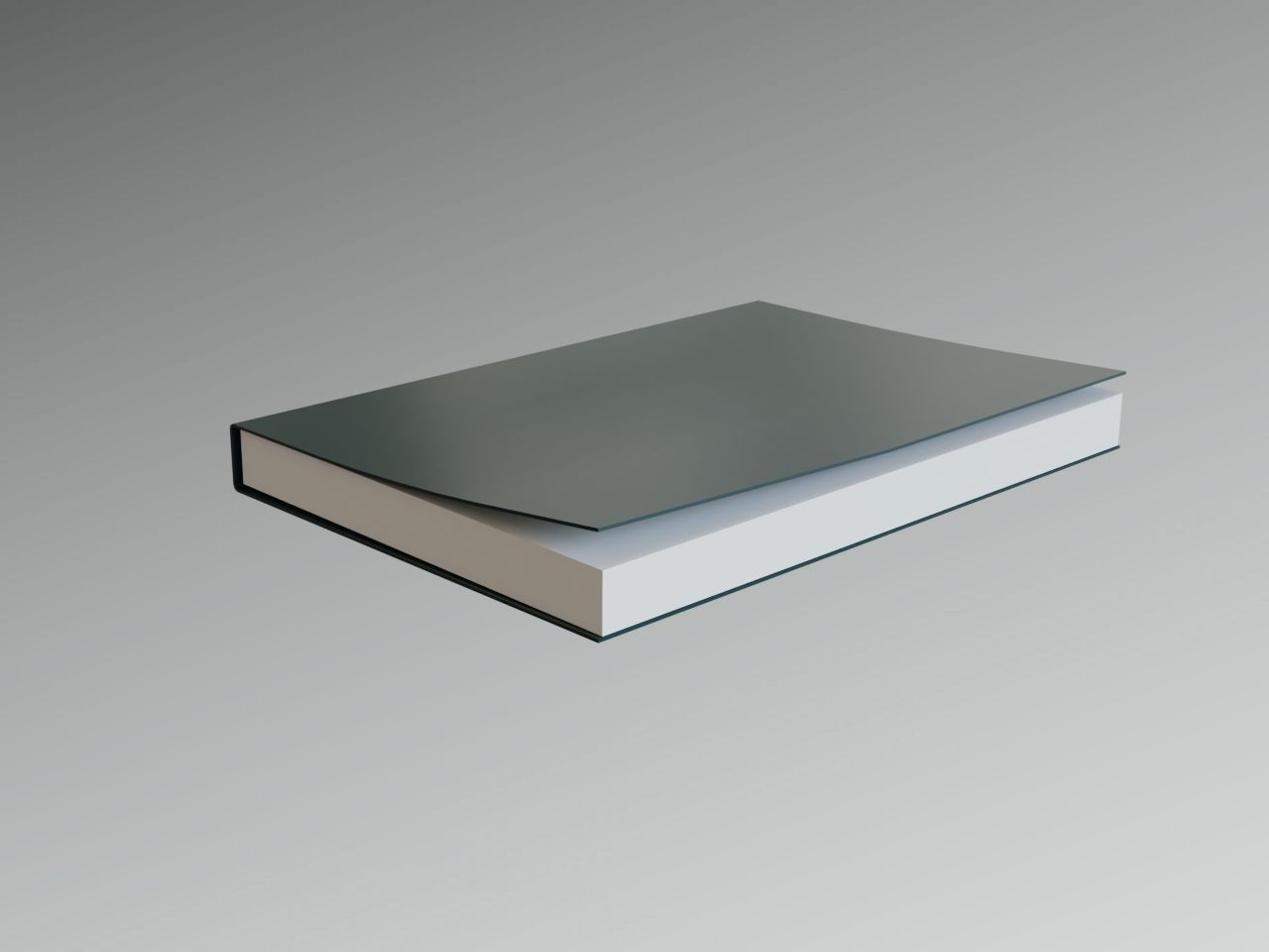 Slightly open Book Lowpoly Low-poly 3D model_2