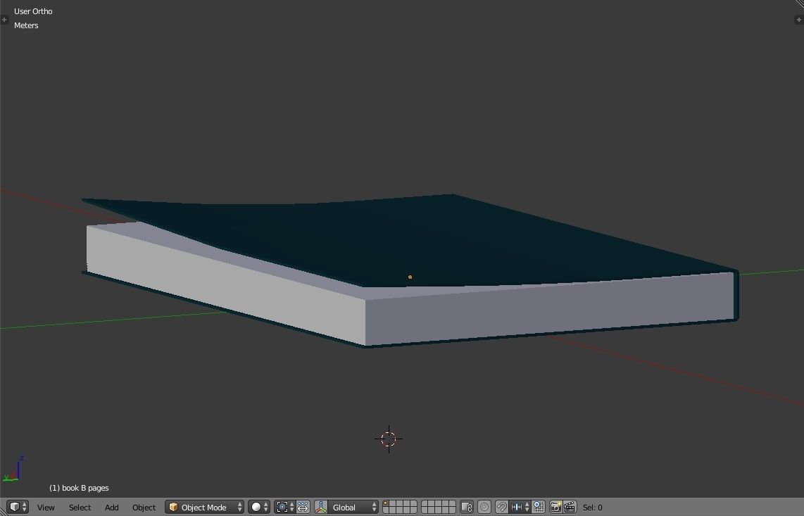 Slightly open Book Lowpoly Low-poly 3D model_19