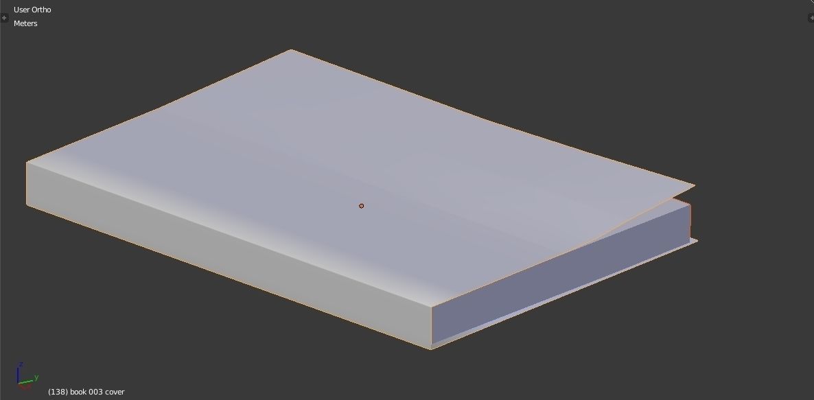 Slightly open Book Lowpoly Low-poly 3D model_12