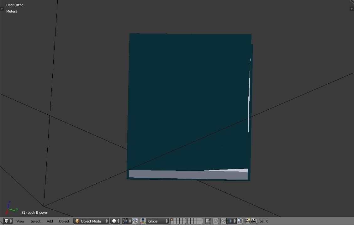 Slightly open Book Lowpoly Low-poly 3D model_5