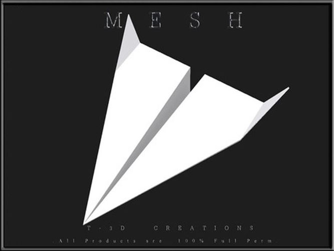Paper Airplane 02 Low-poly 3D model
