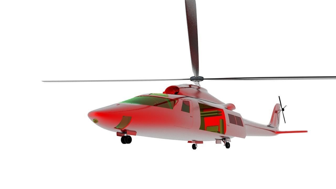 Helicopter v1 Free 3D model_1
