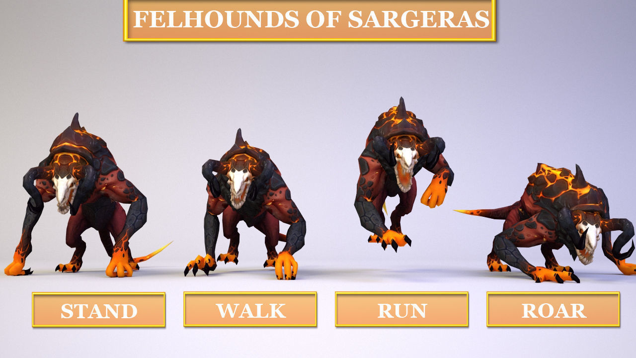 Shatug and Fharg Low-poly 3D model_1