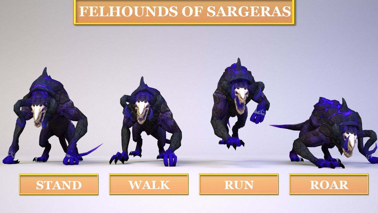 Shatug and Fharg Low-poly 3D model_2