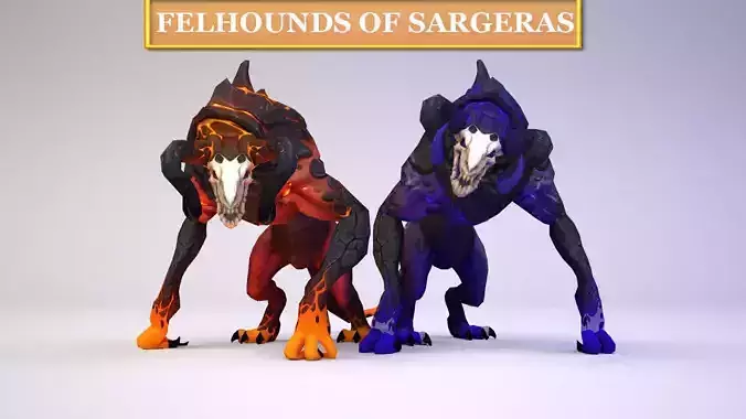 Shatug and Fharg Low-poly 3D model