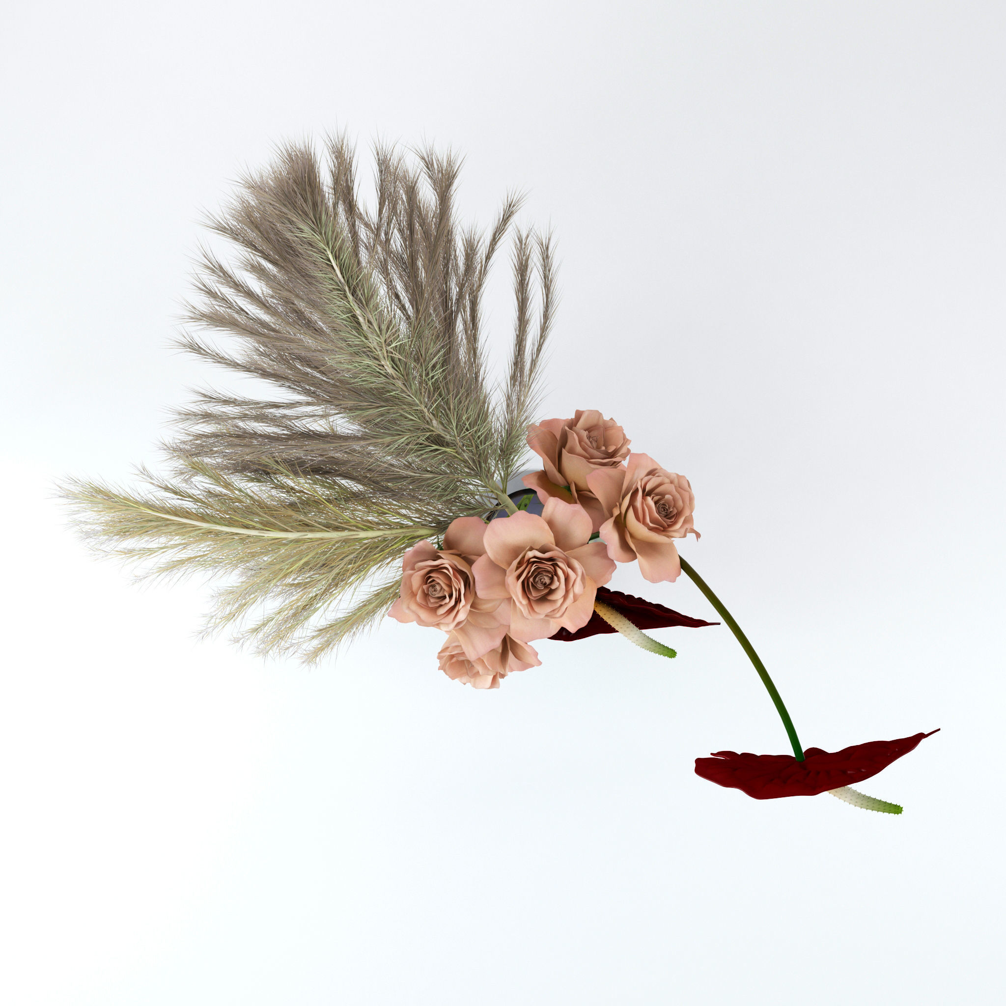 Pale roses and Co 3D model_6