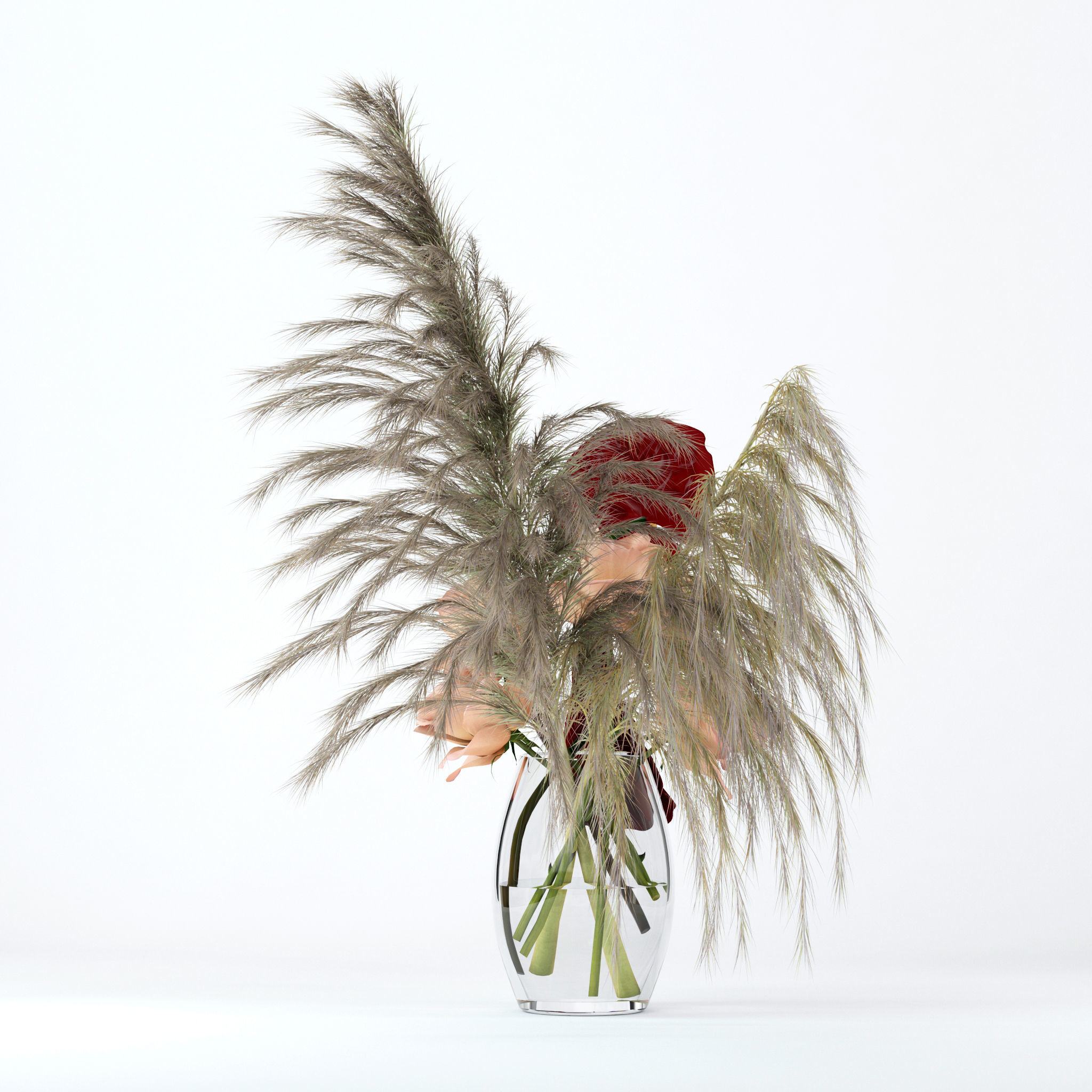 Pale roses and Co 3D model_2