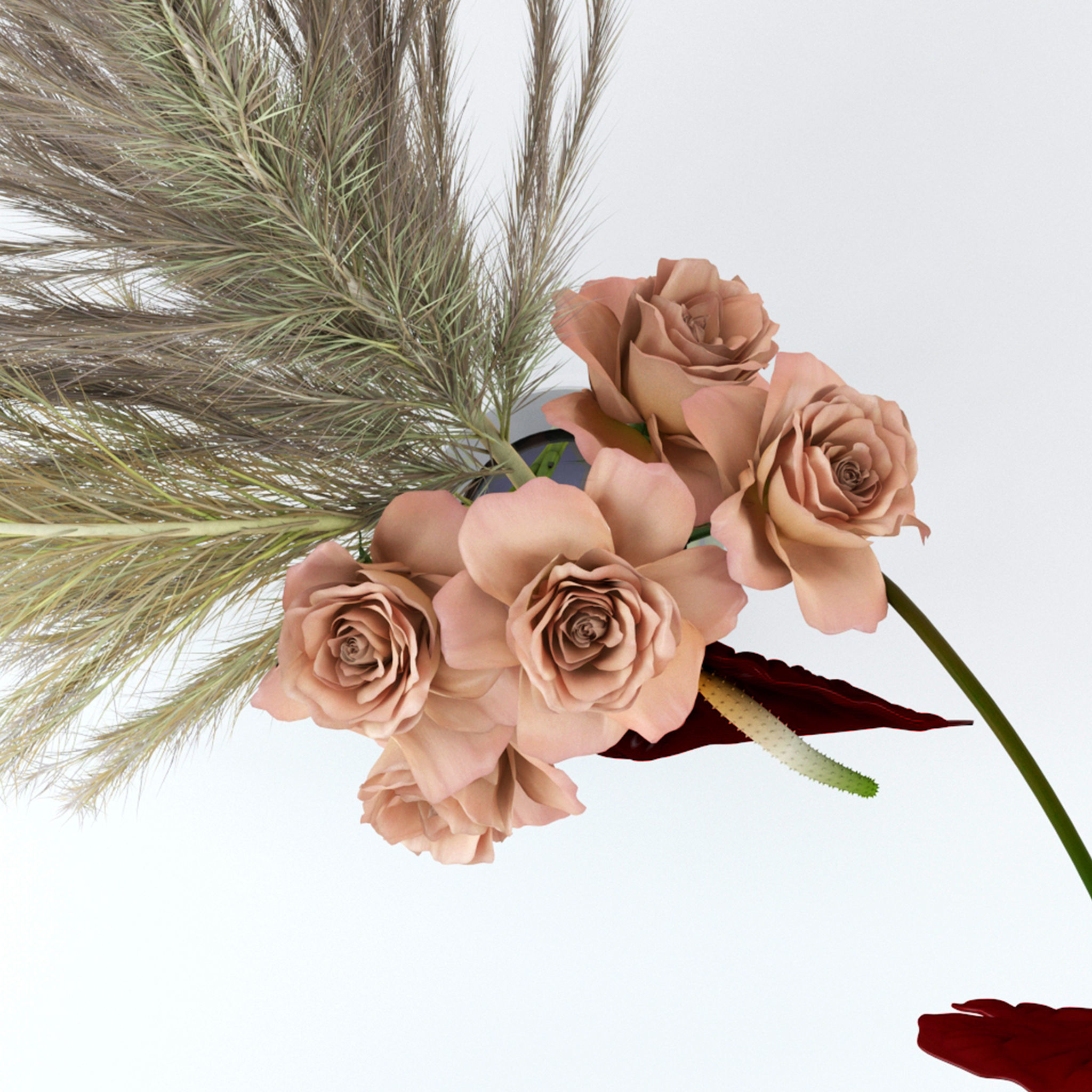 Pale roses and Co 3D model_9
