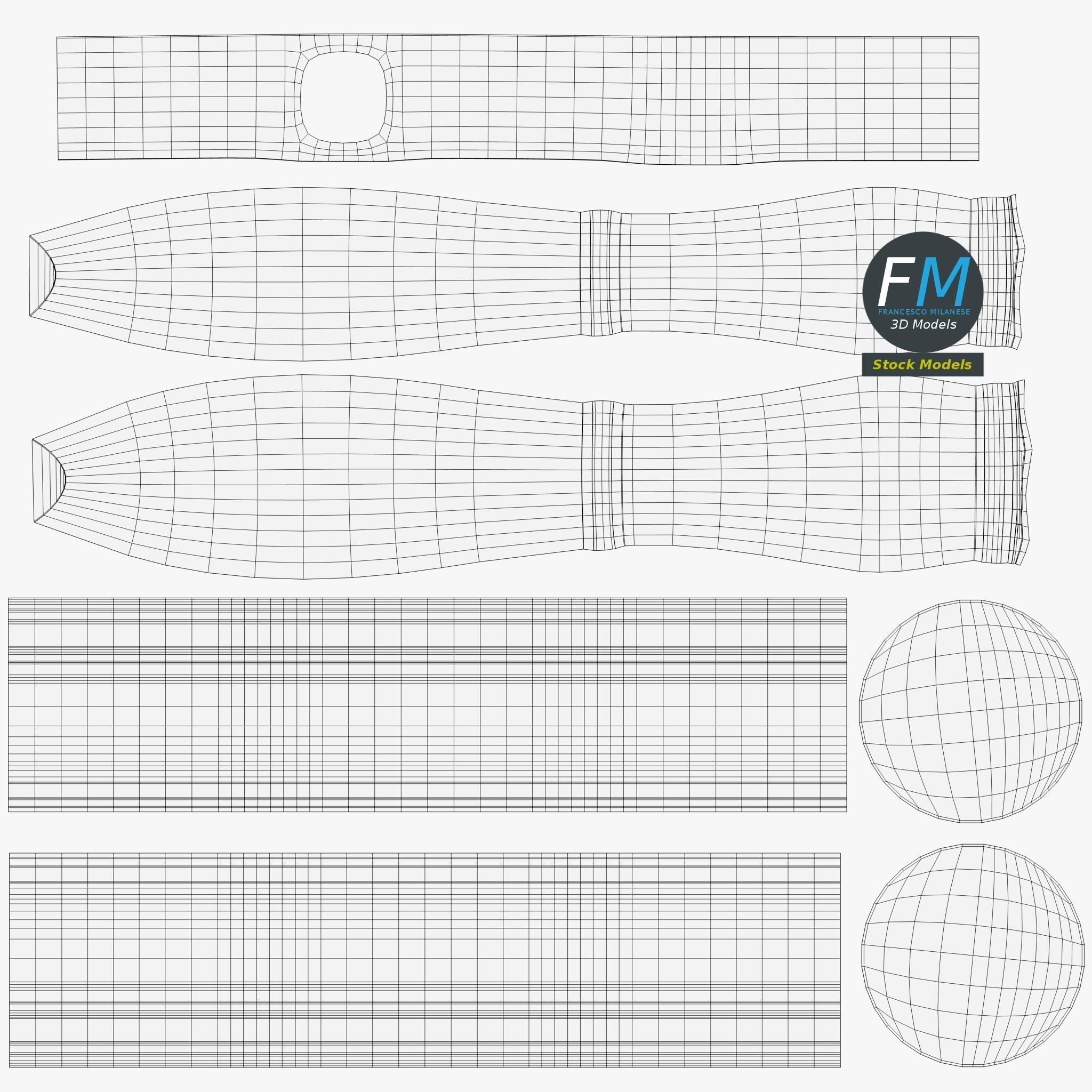 Law hammer gavel 3D model_11