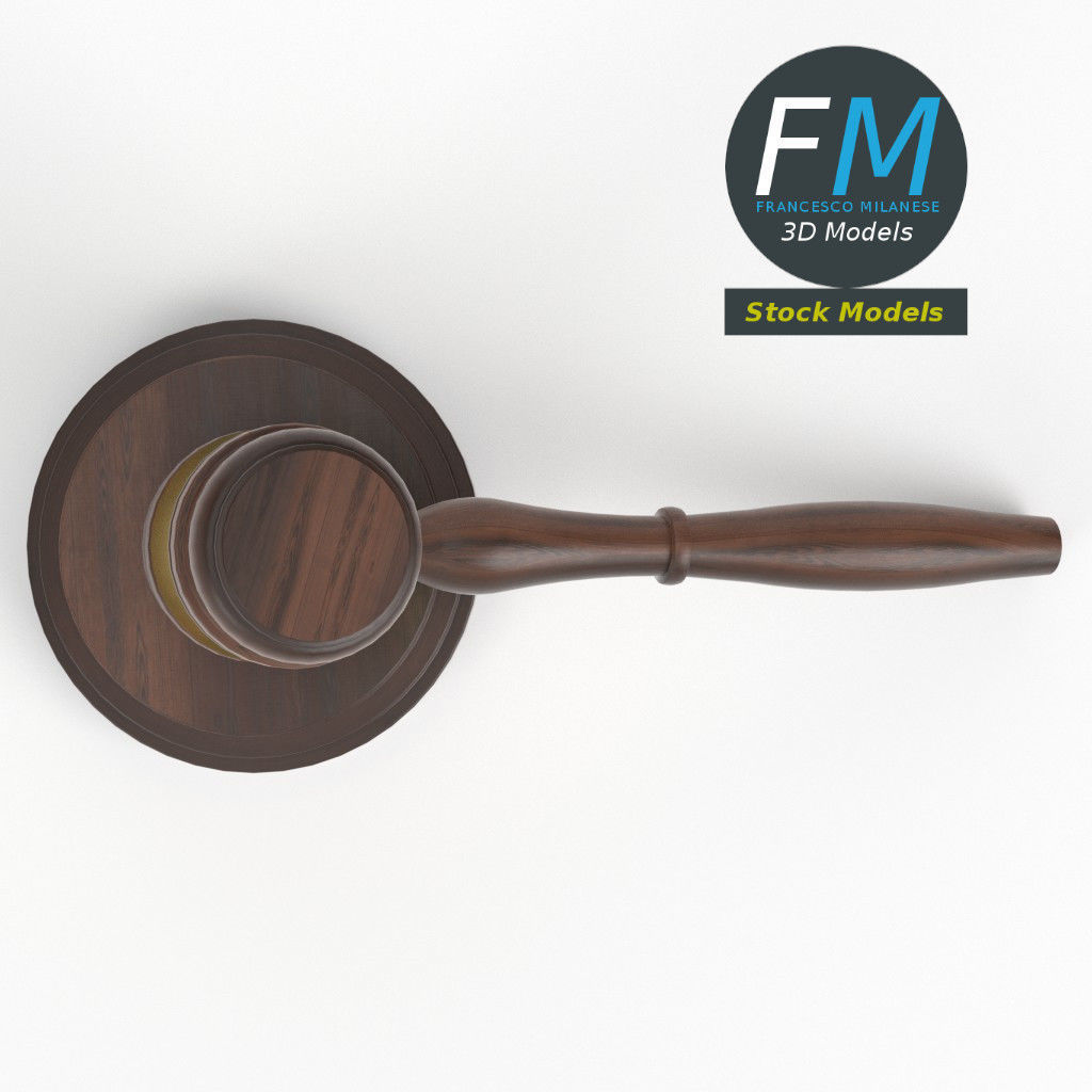Law hammer gavel 3D model_6