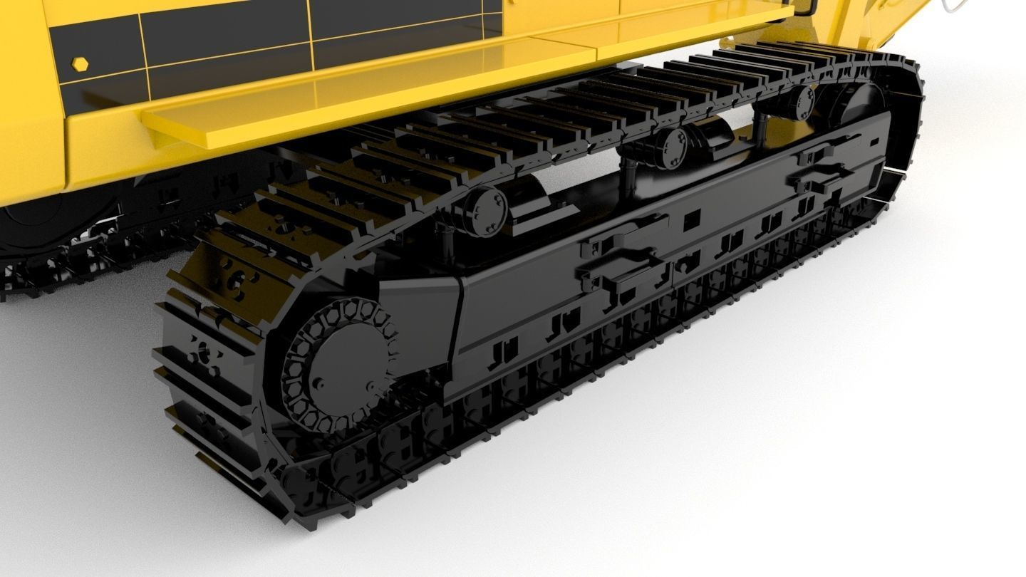 Standard Excavator High Poly 3D model_2
