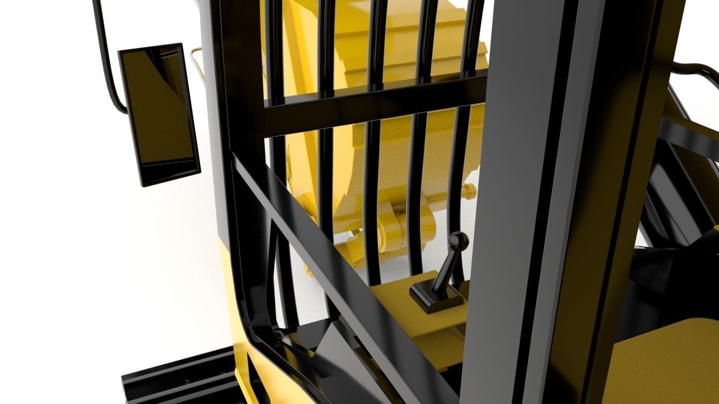 Standard Excavator High Poly 3D model_8