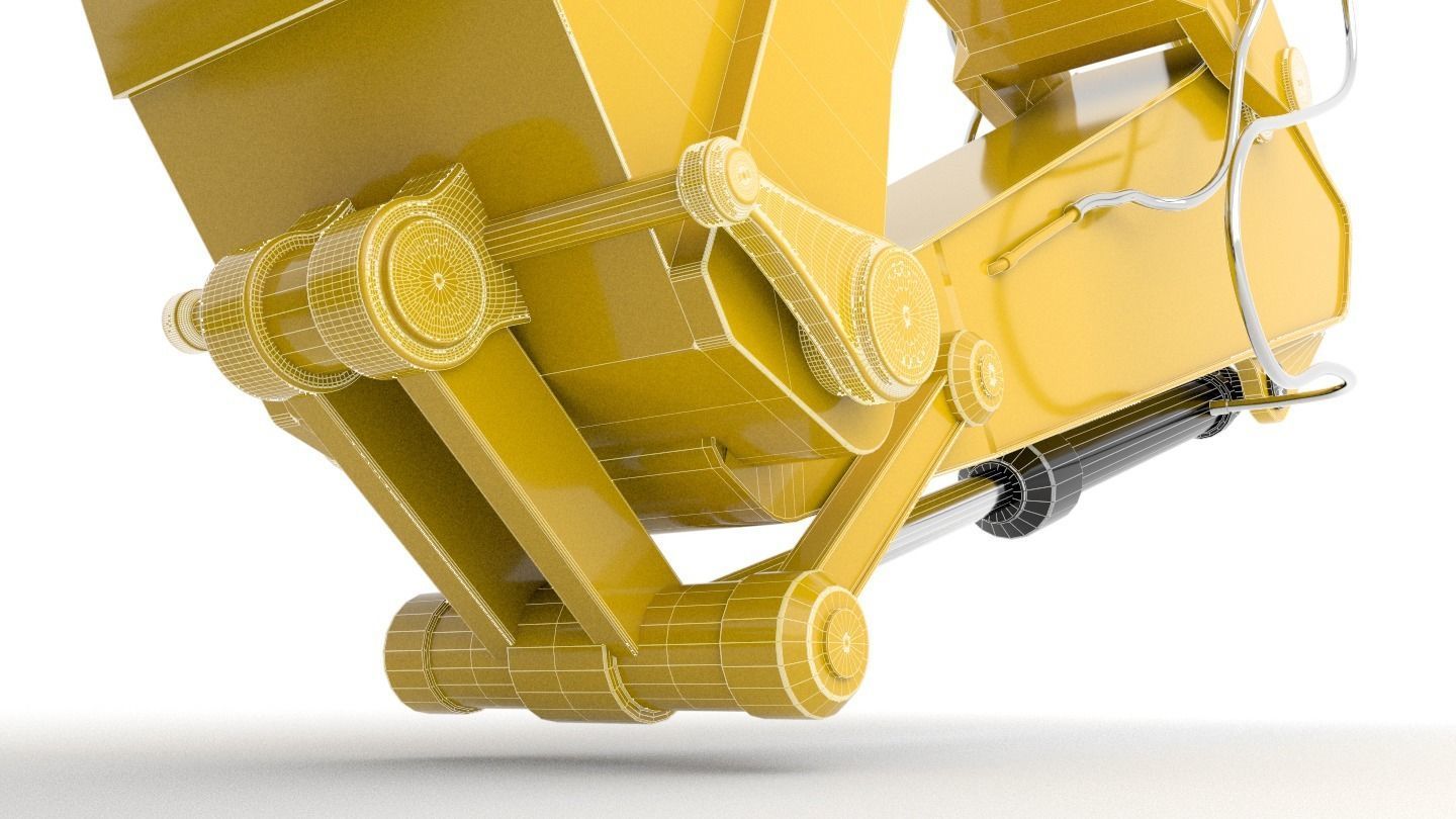 Standard Excavator High Poly 3D model_19