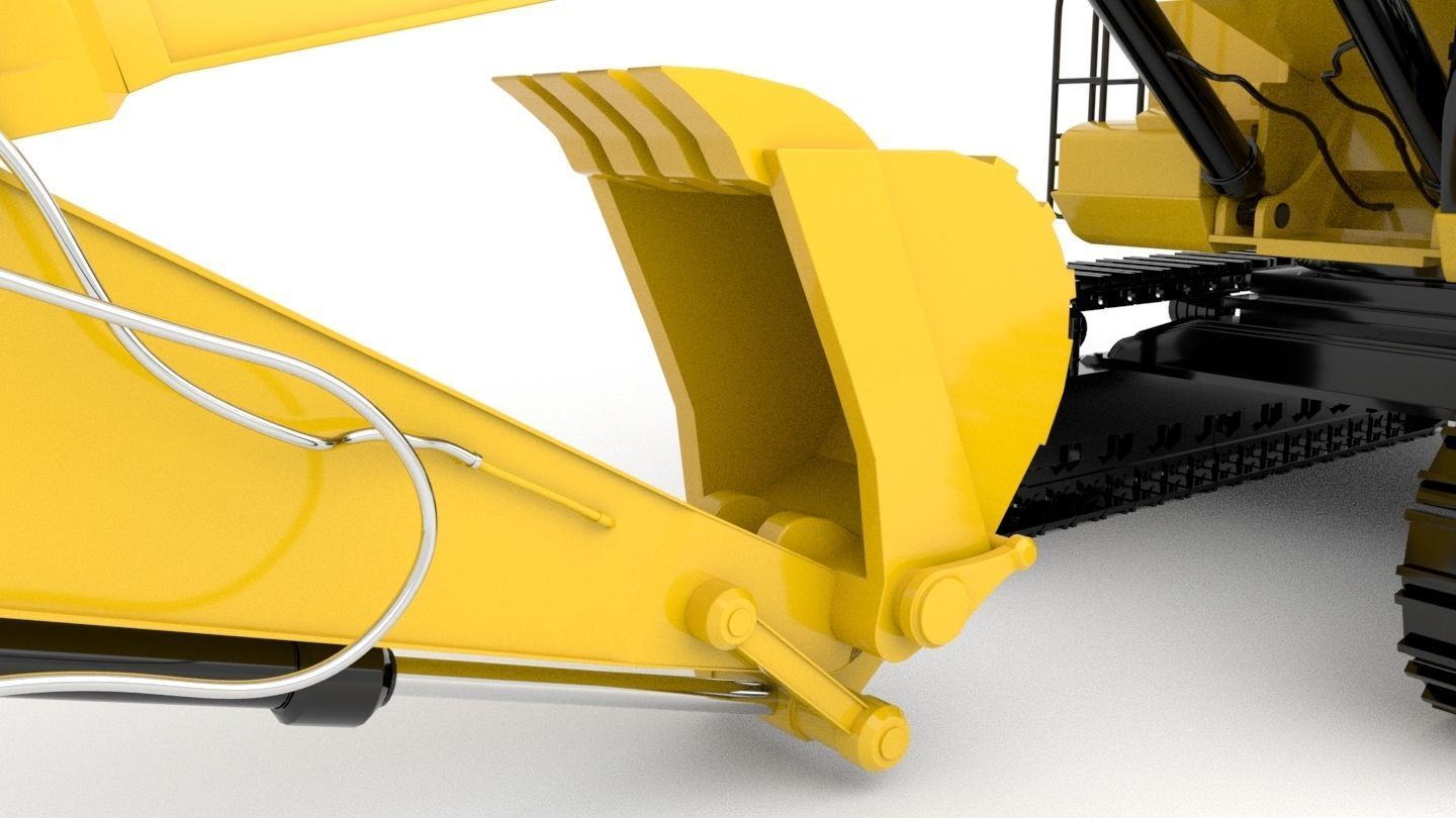 Standard Excavator High Poly 3D model_6