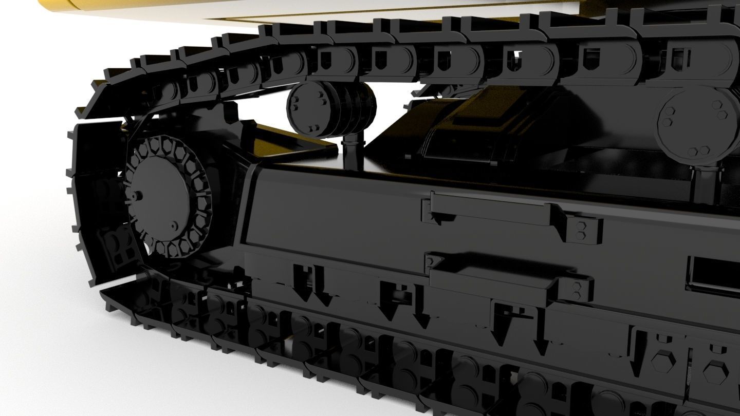 Standard Excavator High Poly 3D model_3