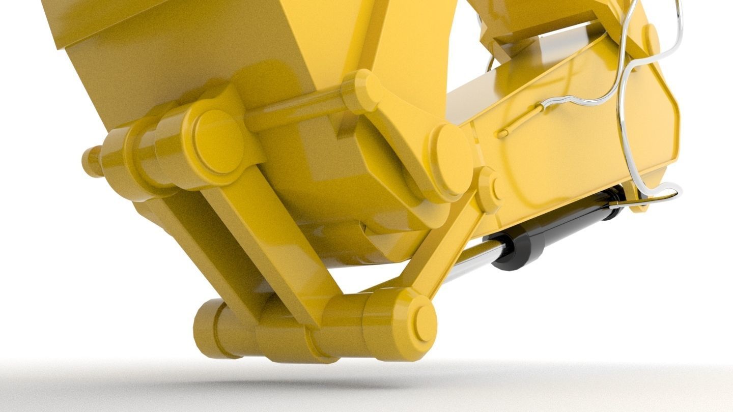 Standard Excavator High Poly 3D model_9