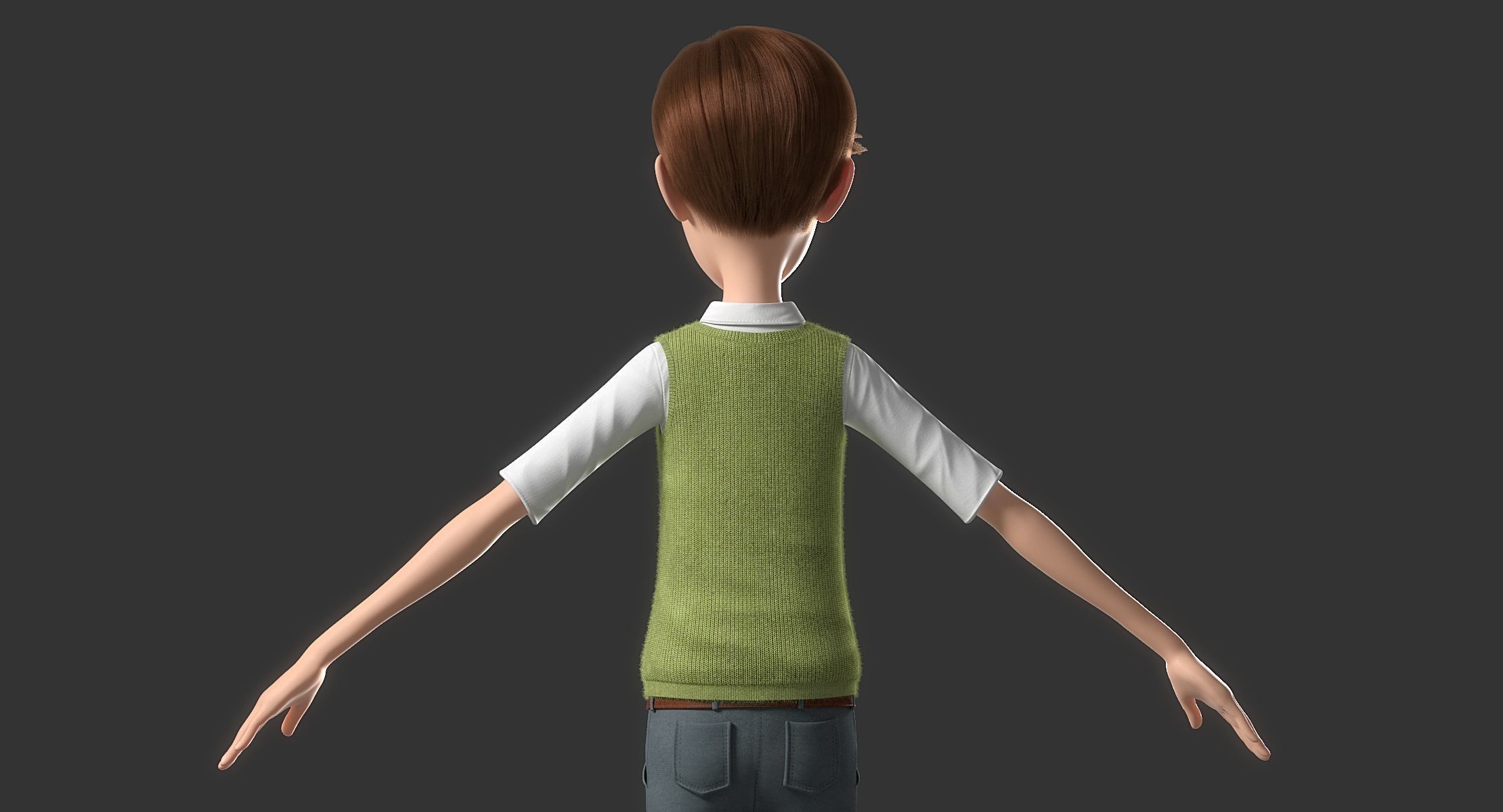 Cartoon Family Rigged V1 3D model_32