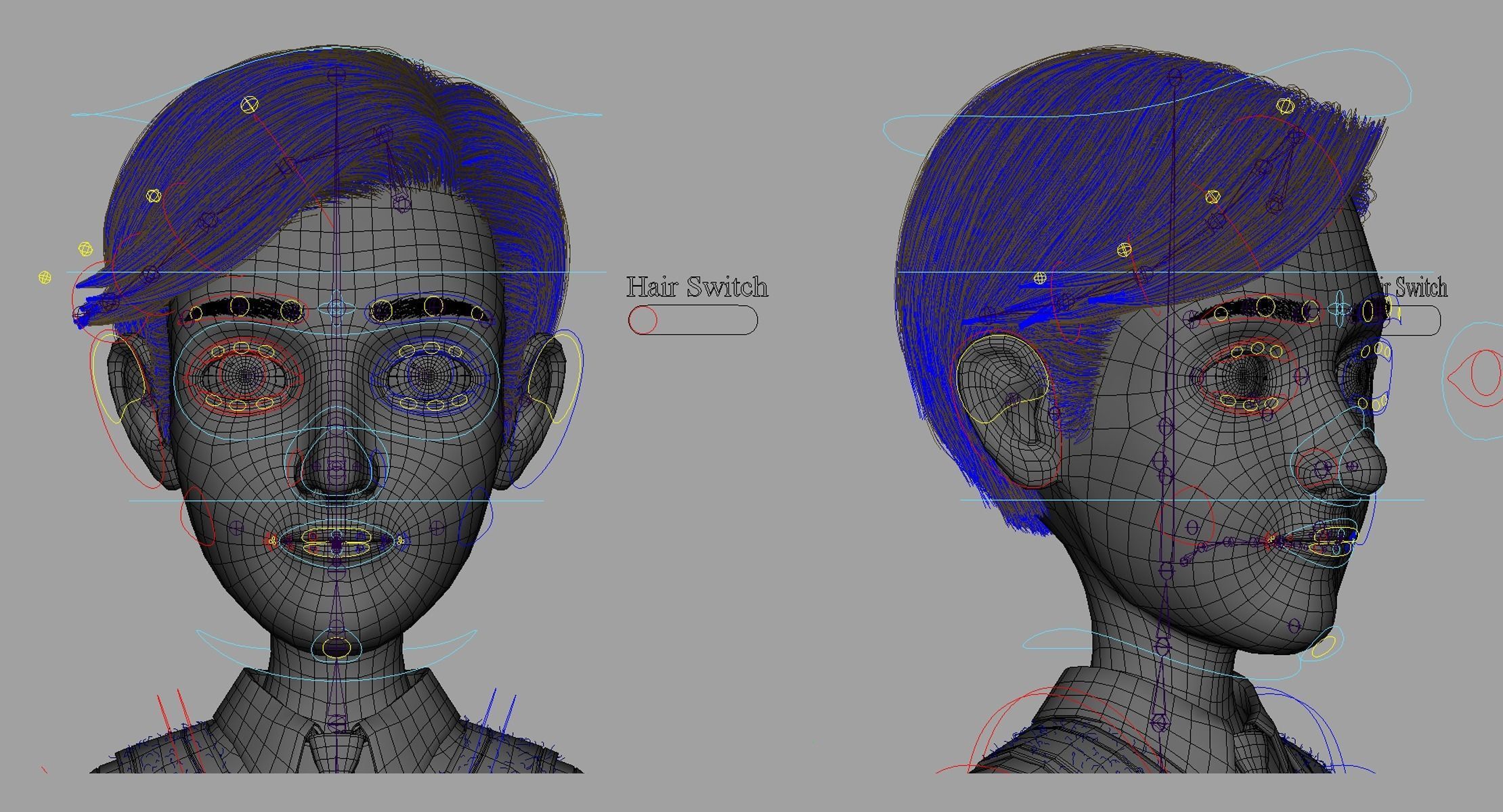 Cartoon Family Rigged V1 3D model_45