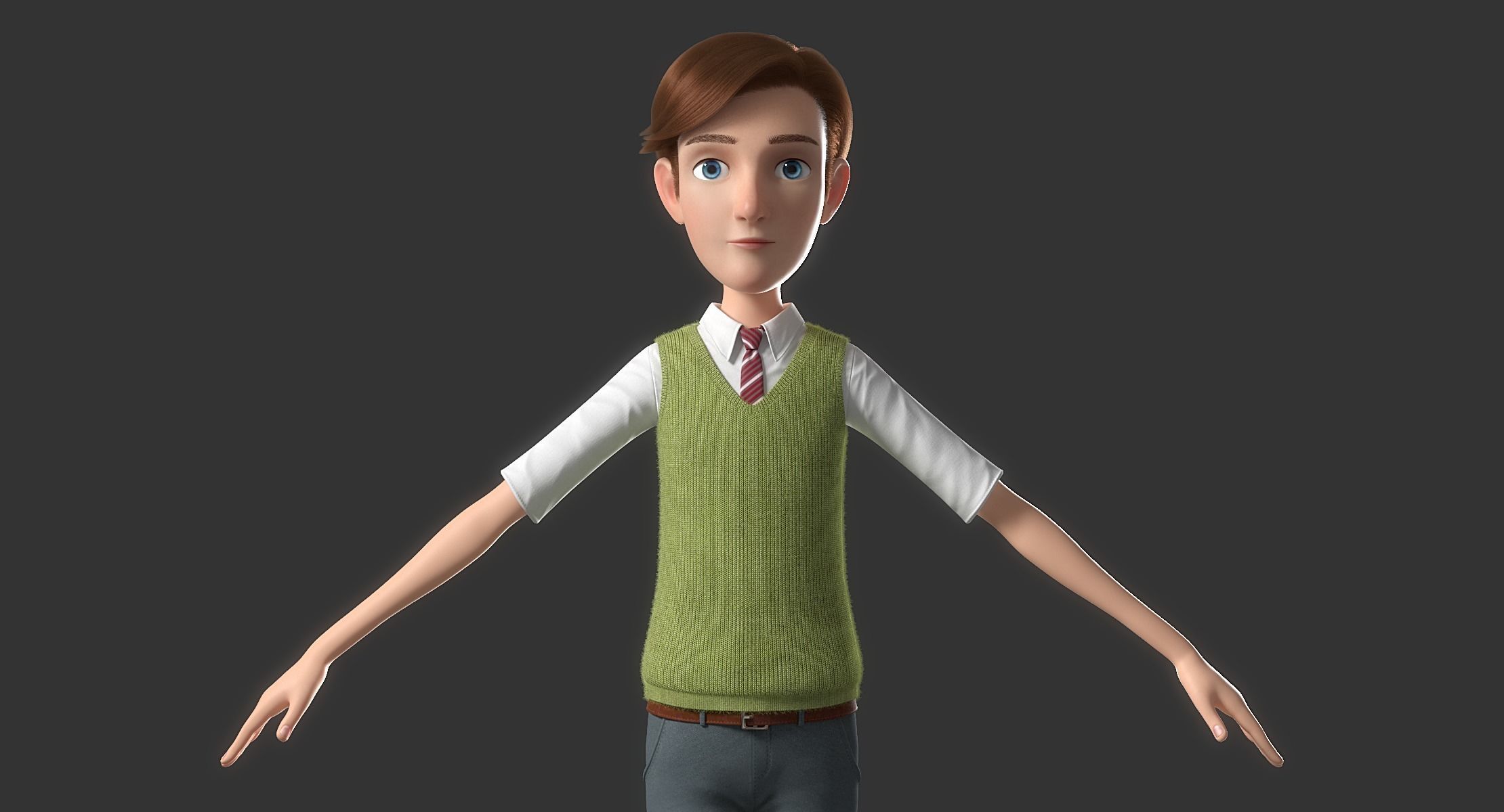 Cartoon Family Rigged V1 3D model_33