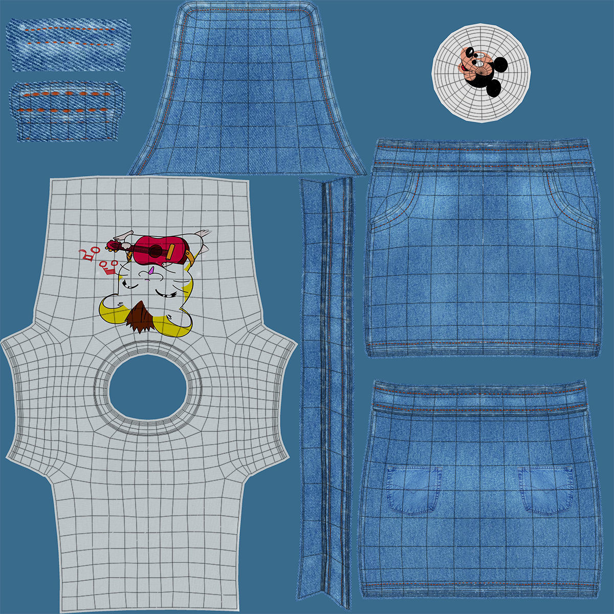 Cartoon Family Rigged V1 3D model_61