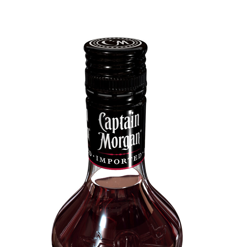 Captain Morgan Bottle Set 3D model_7