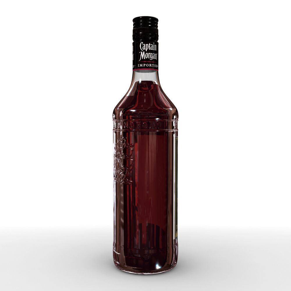Captain Morgan Bottle Set 3D model_4