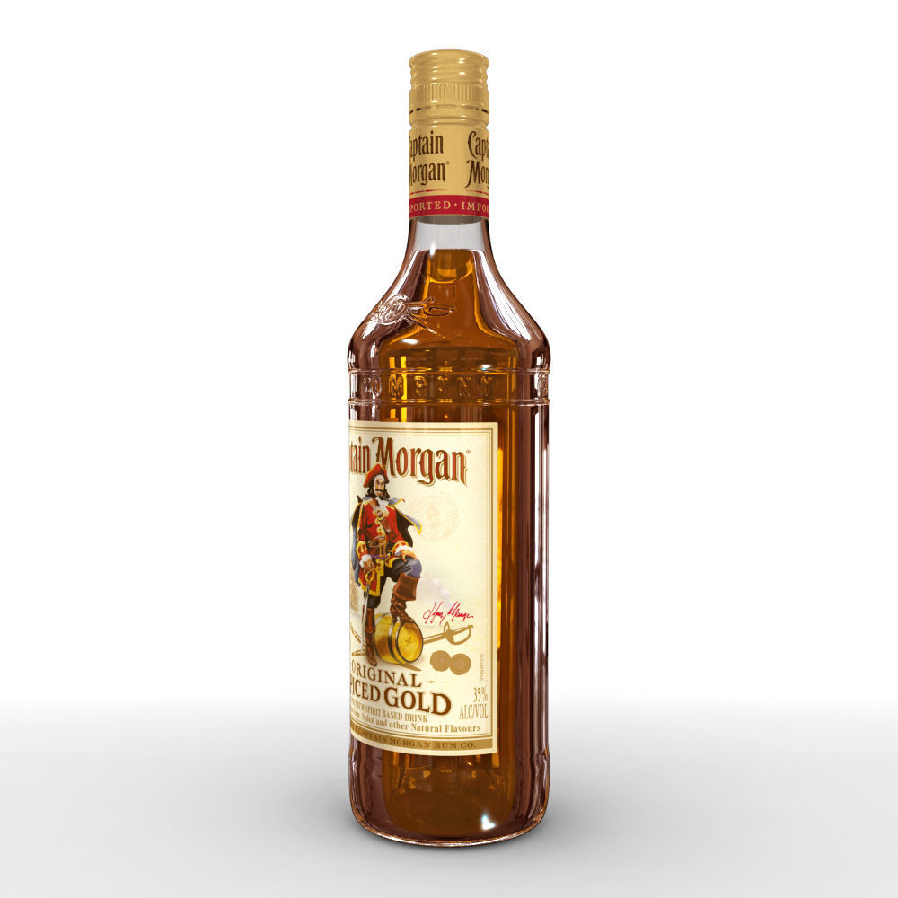 Captain Morgan Bottle Set 3D model_14