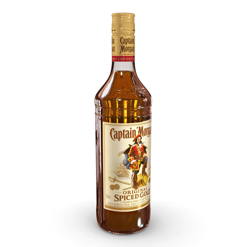 Captain Morgan Bottle Set 3D model_9