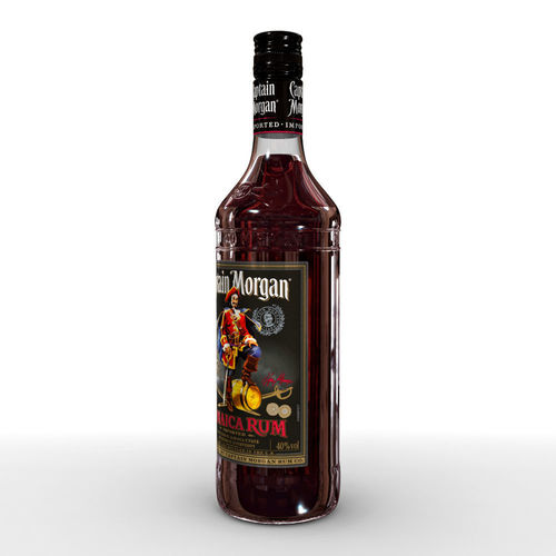 Captain Morgan Bottle Set 3D model 7