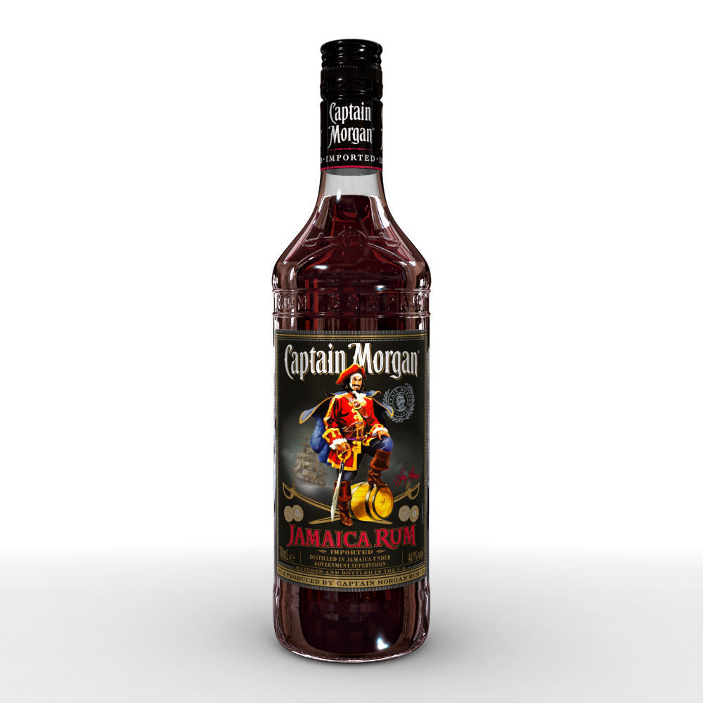 Captain Morgan Bottle Set 3D model_2