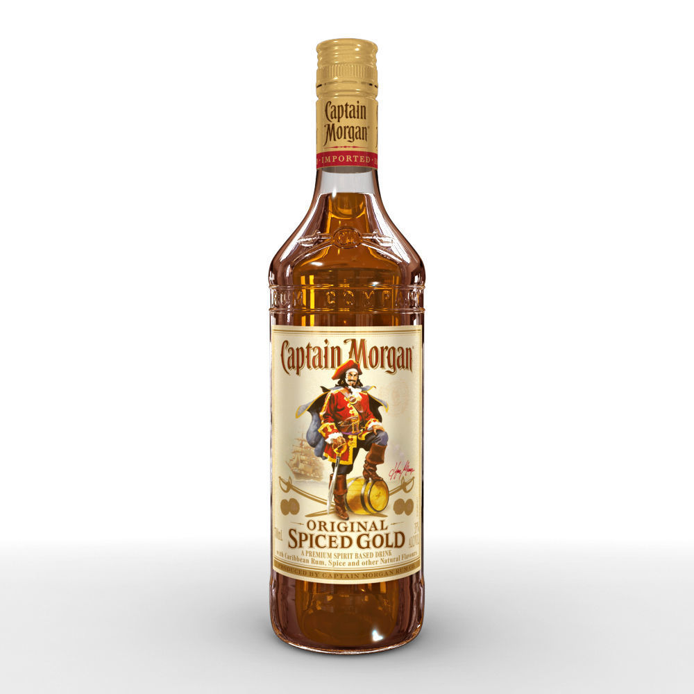Captain Morgan Bottle Set 3D model_10