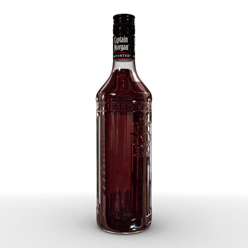 Captain Morgan Bottle Set 3D model 6