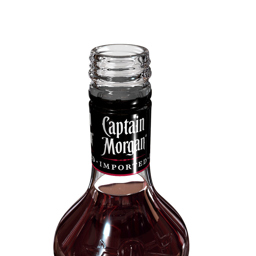 Captain Morgan Bottle Set 3D model_8