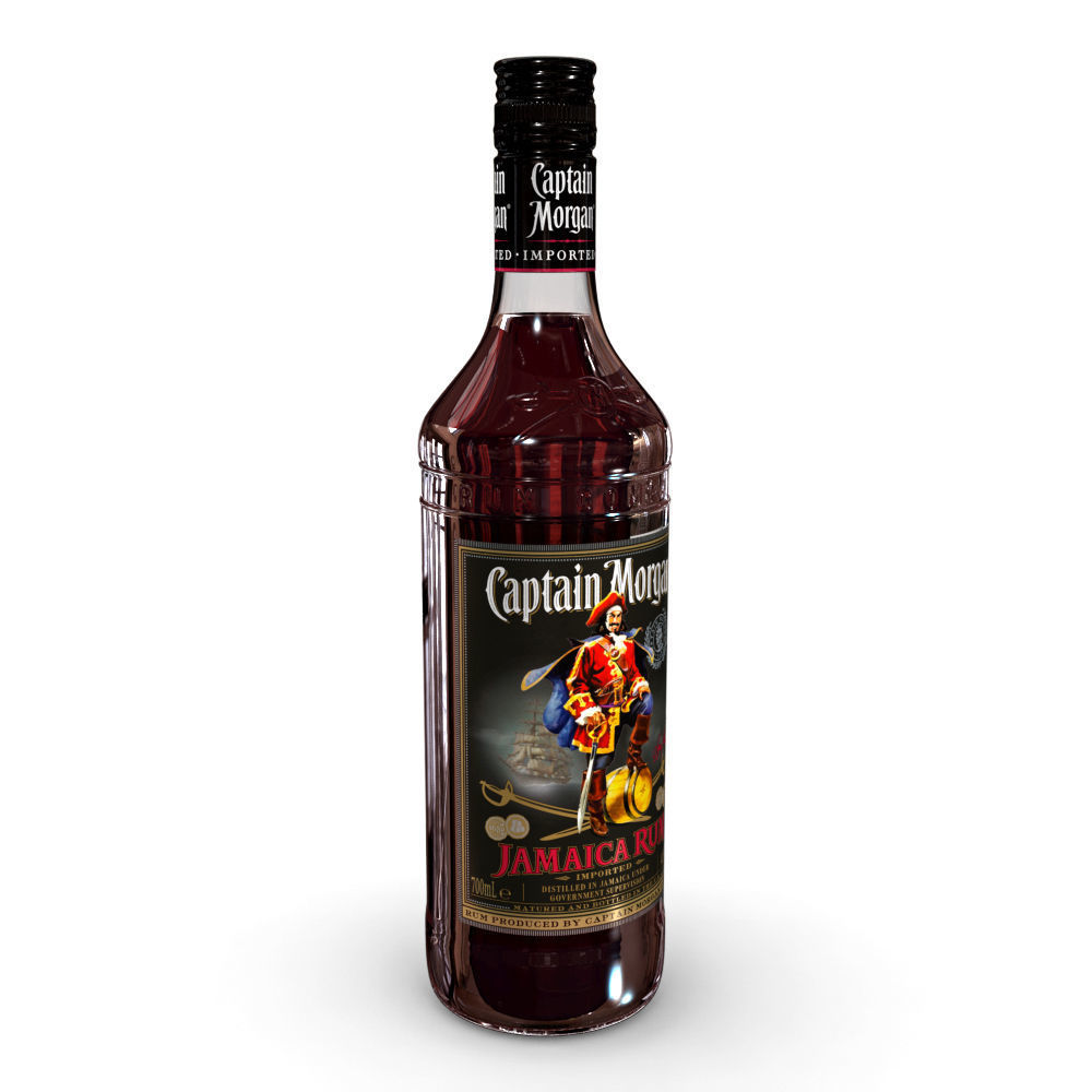 Captain Morgan Bottle Set 3D model_1
