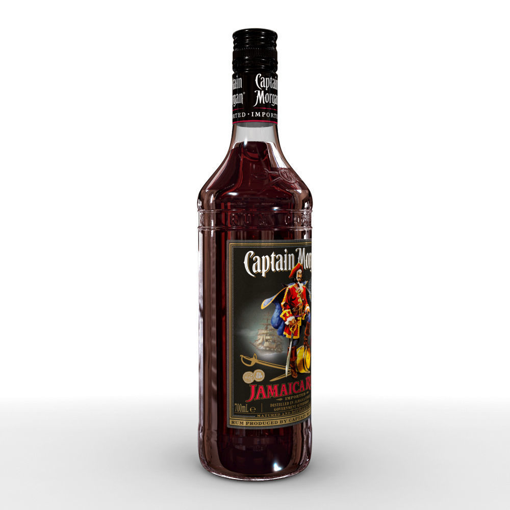 Captain Morgan Bottle Set 3D model_3
