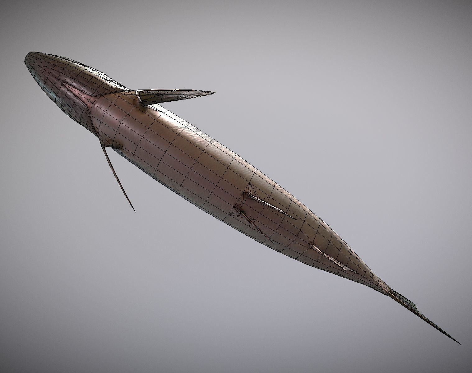 Salmon sockeye Low-poly 3D model_5