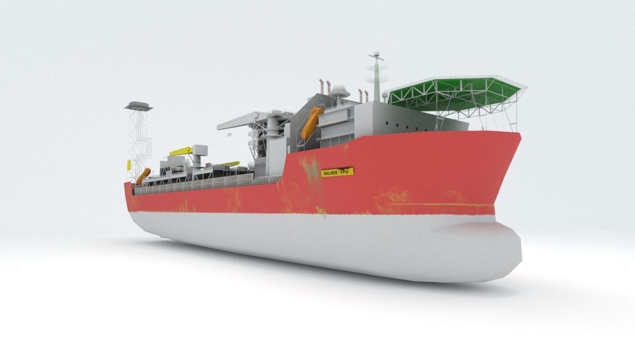 FPSO offshore platform  pack Low-poly 3D model_14
