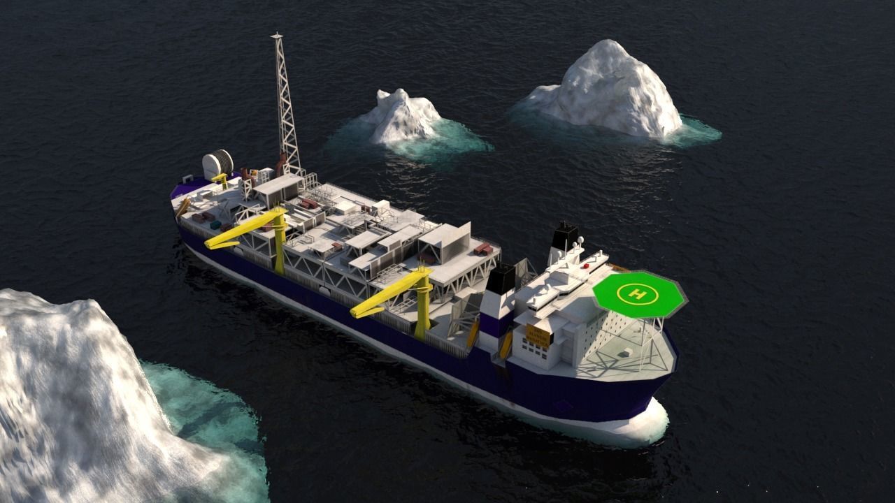 FPSO offshore platform  pack Low-poly 3D model_2