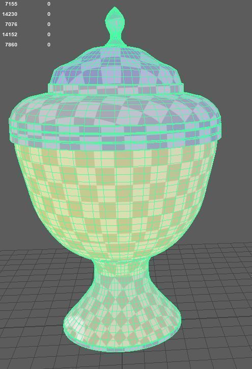 Decorative Urn v01 Shelf Decoration 3D model_4