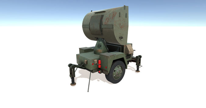 Military Set missile launcher Low-poly 3D model