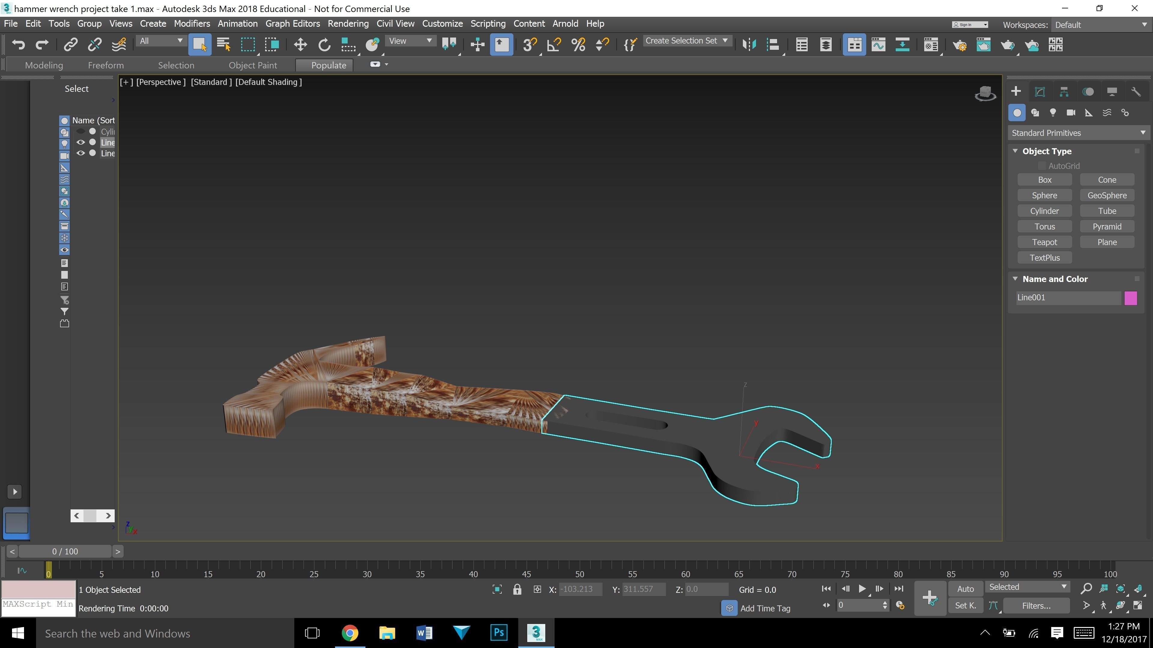 Abstract Hammer Wrench   Free 3D model_1