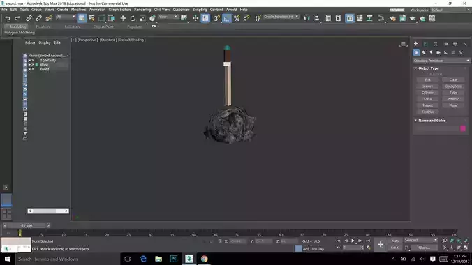 D20 sword 3D model