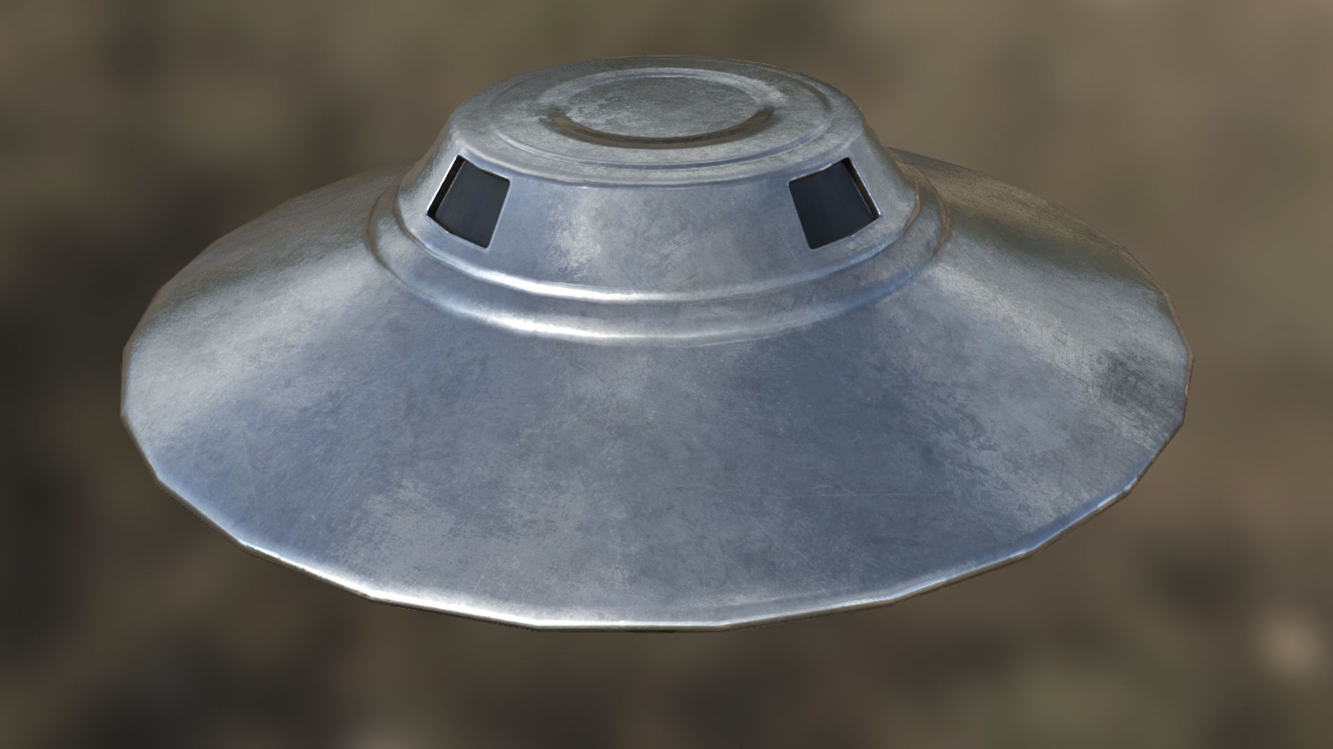 Flying Saucer PBR Low-poly 3D model_6