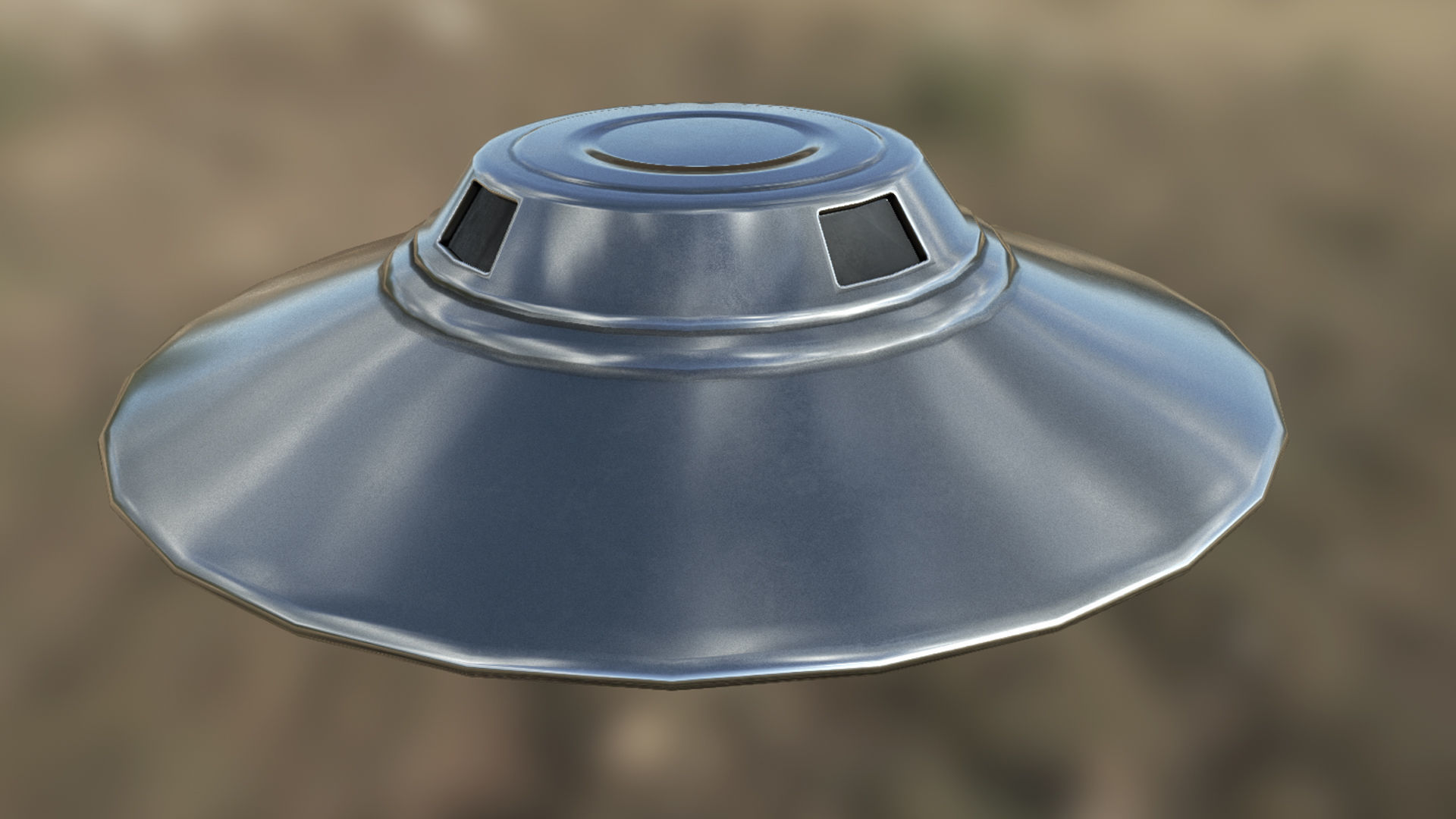 Flying Saucer PBR Low-poly 3D model_2