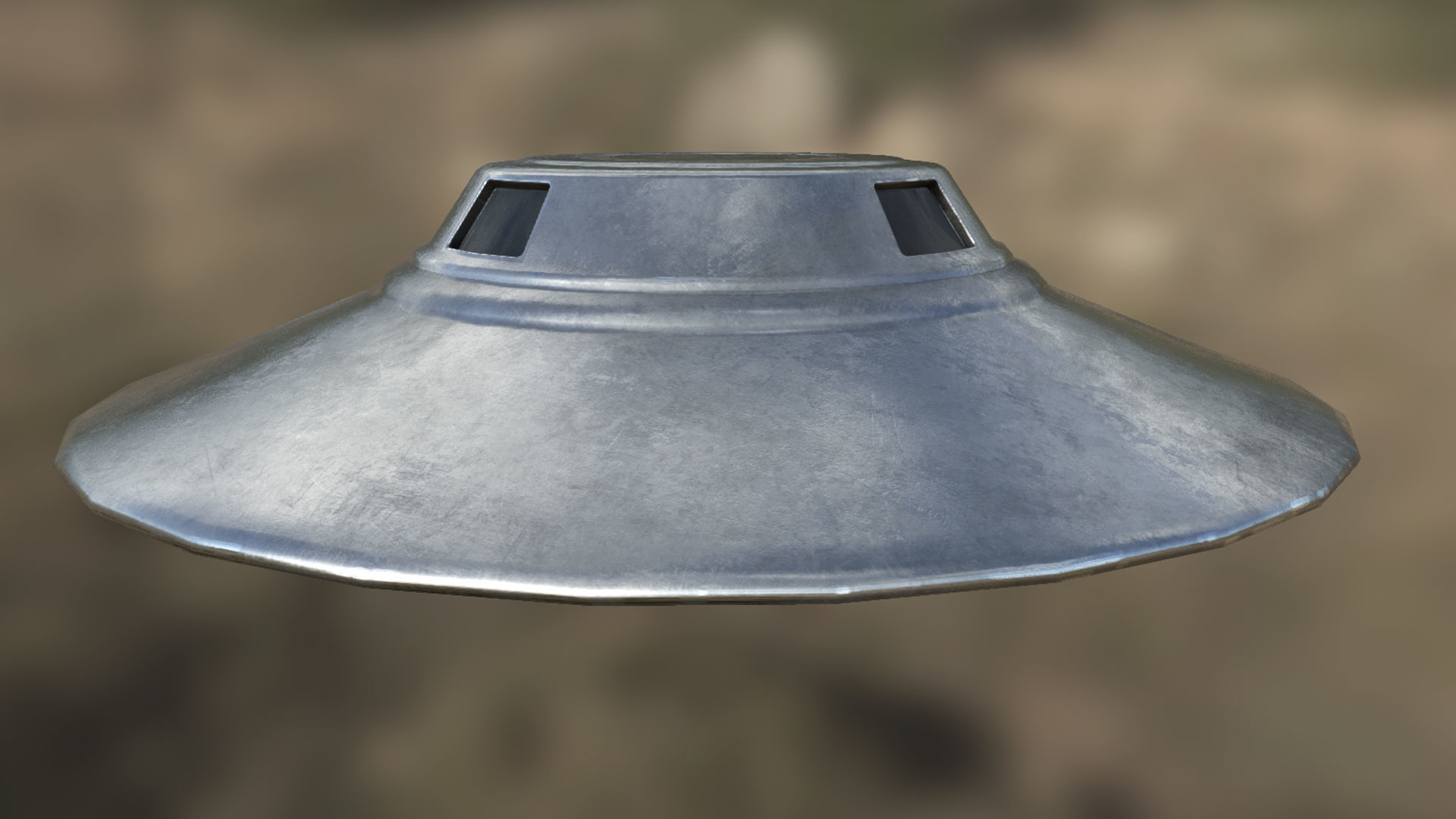 Flying Saucer PBR Low-poly 3D model_5