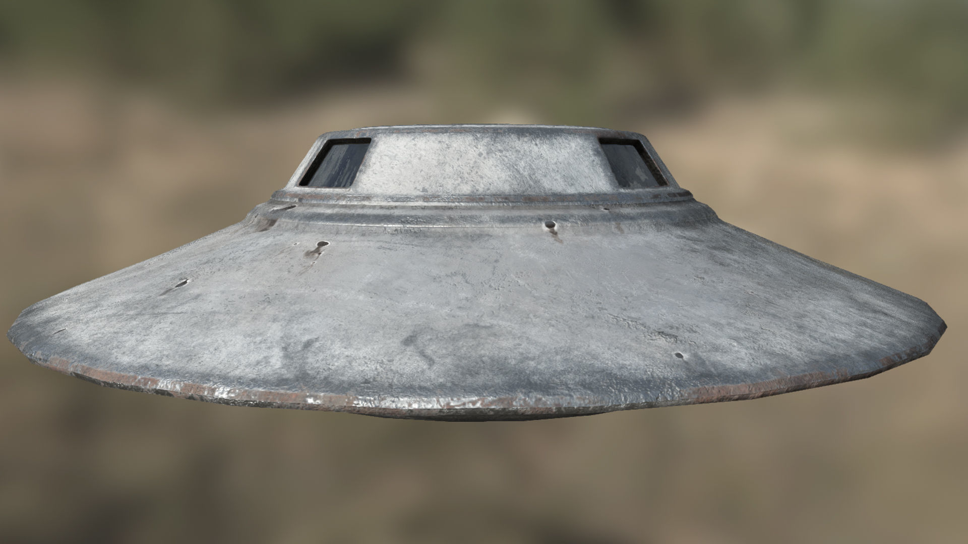 Flying Saucer PBR Low-poly 3D model_8