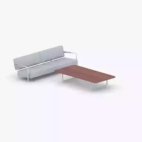 1061 - Sofa Chair and Table Set