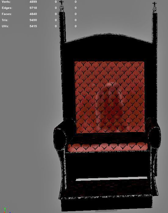 Old Iron Throne 3D model_4