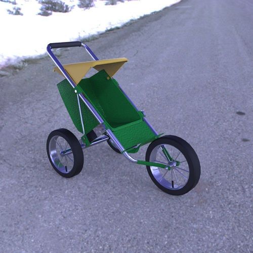Stroller 2 in multiple formats 3D model